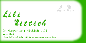 lili mittich business card